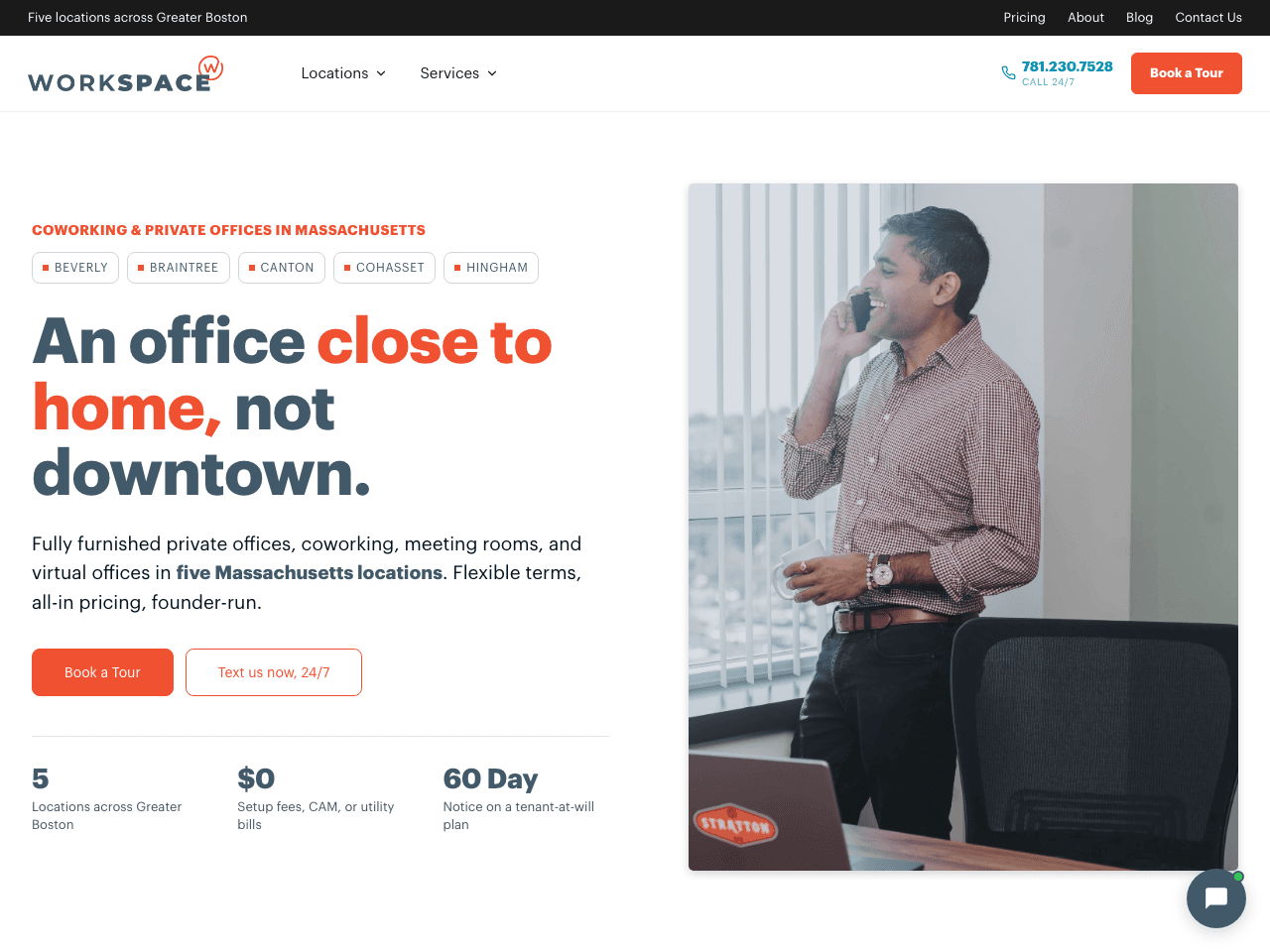 workspacema.com homepage